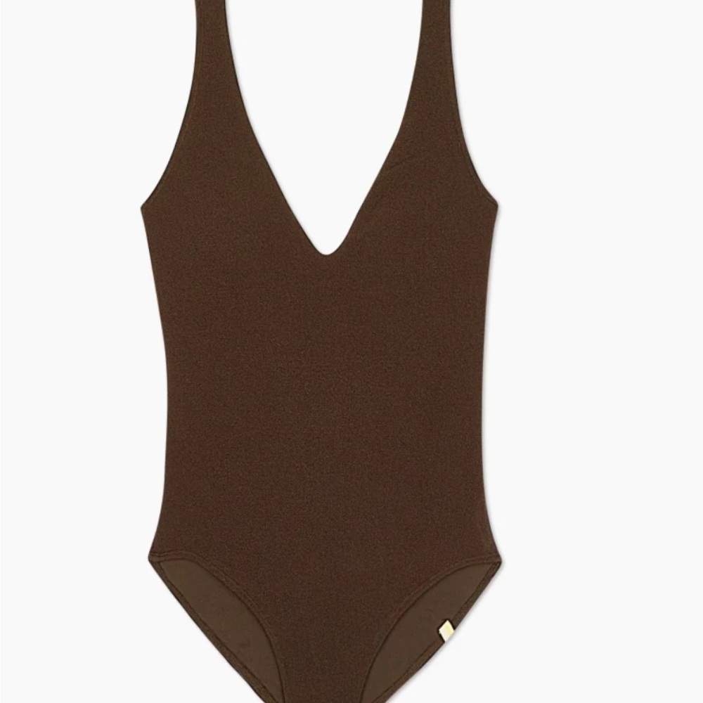 NWT Sz 12 Summersalt LuxeCrinkle texture one piece in Mocha - Picture 3 of 6